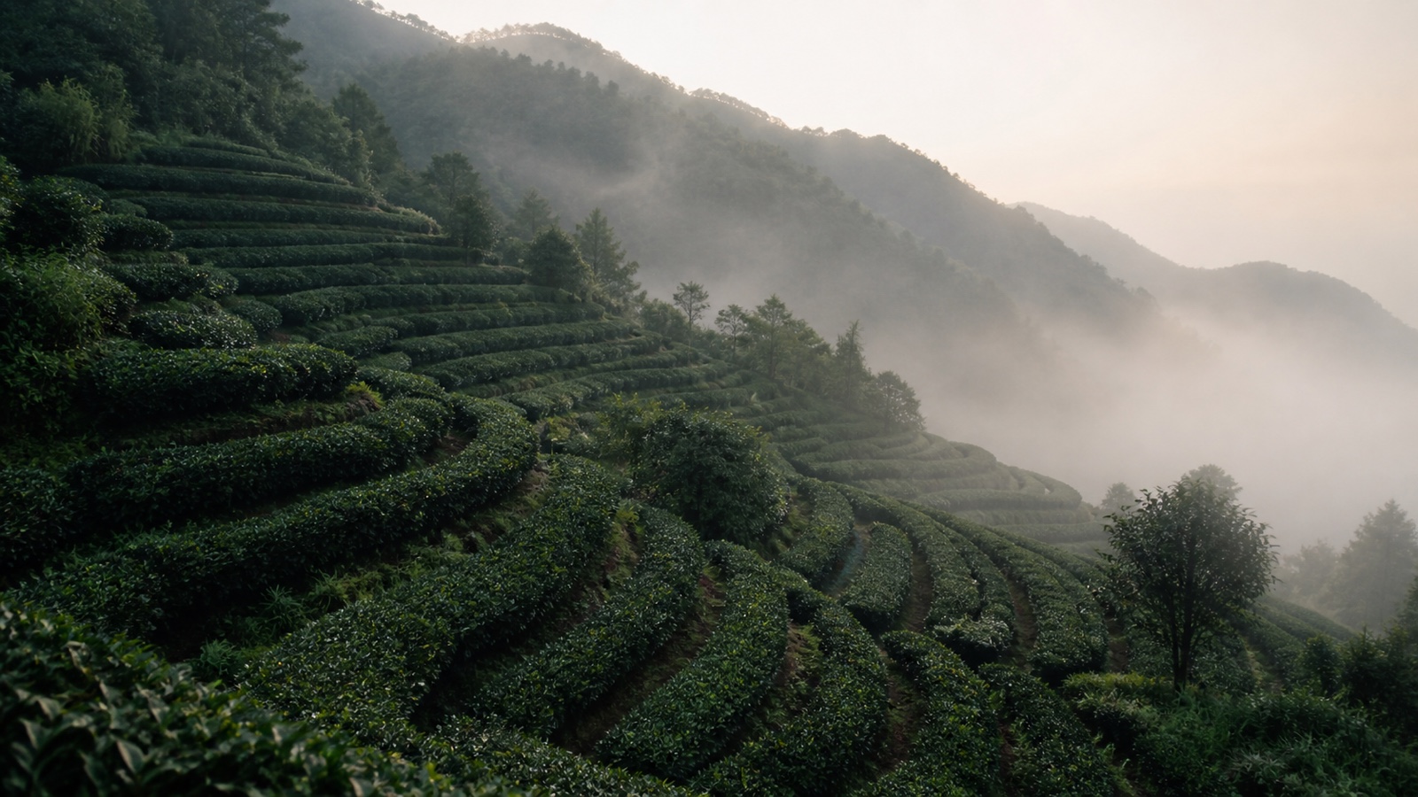 Tea gardens in the Fujian mountains