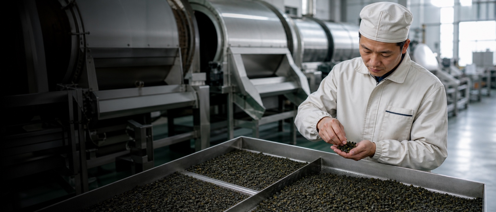 Gunpowder Green Tea in production