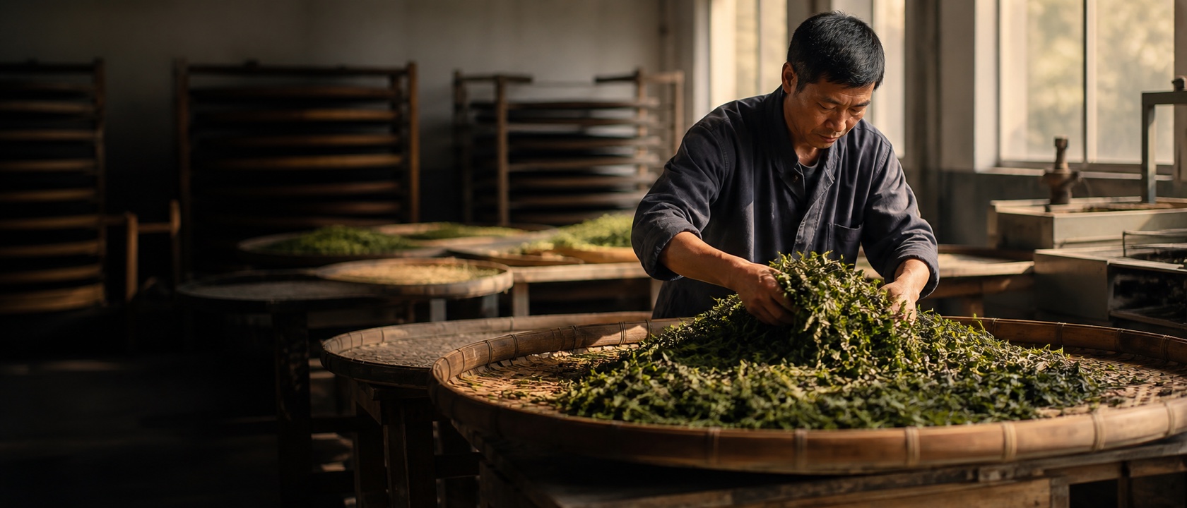 Oolong Tea in production