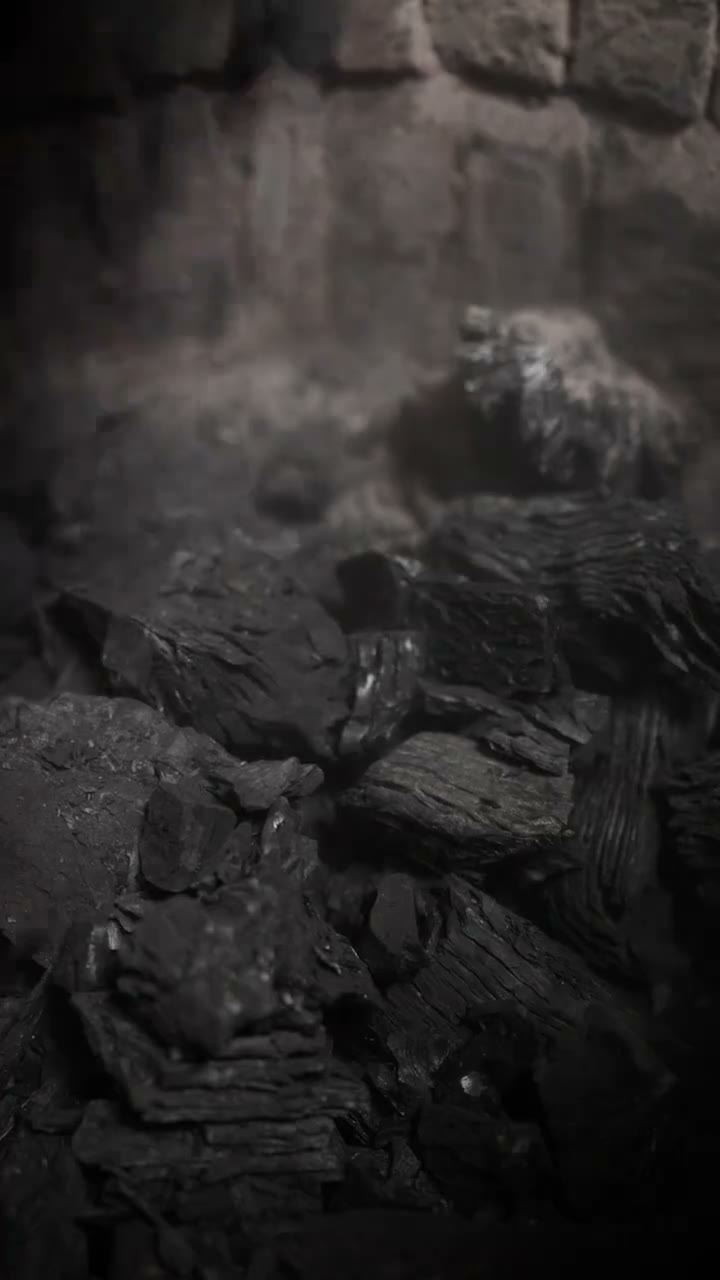 Drying over charcoal